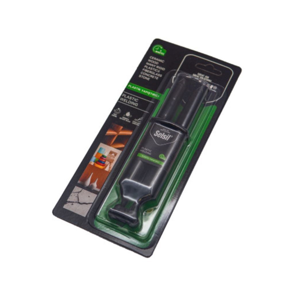 Клей двокомпонентний 28гр швидкодіючий до пластику 5хв 20V252 Selsil