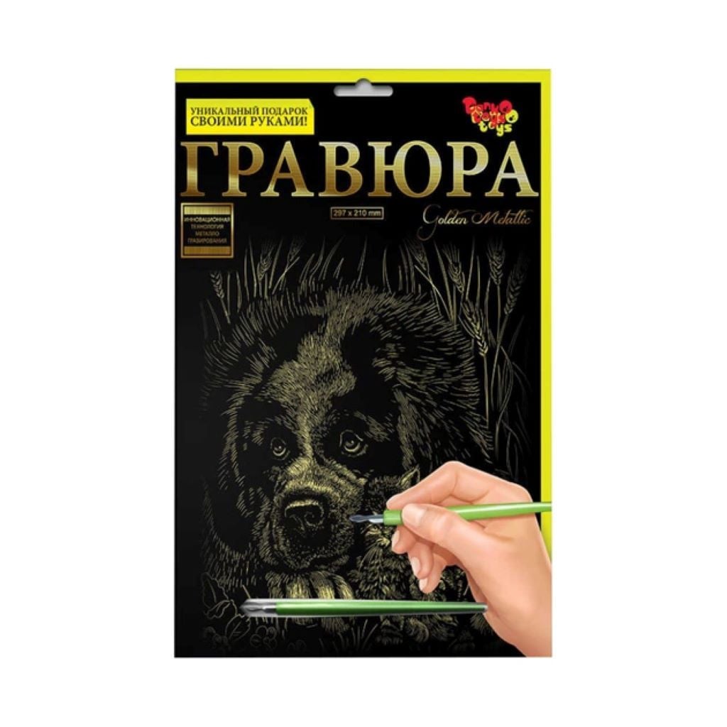 Гравюра А4  Великий друг  297*210мм золотий металік ГрА4-02-11з Danko toys