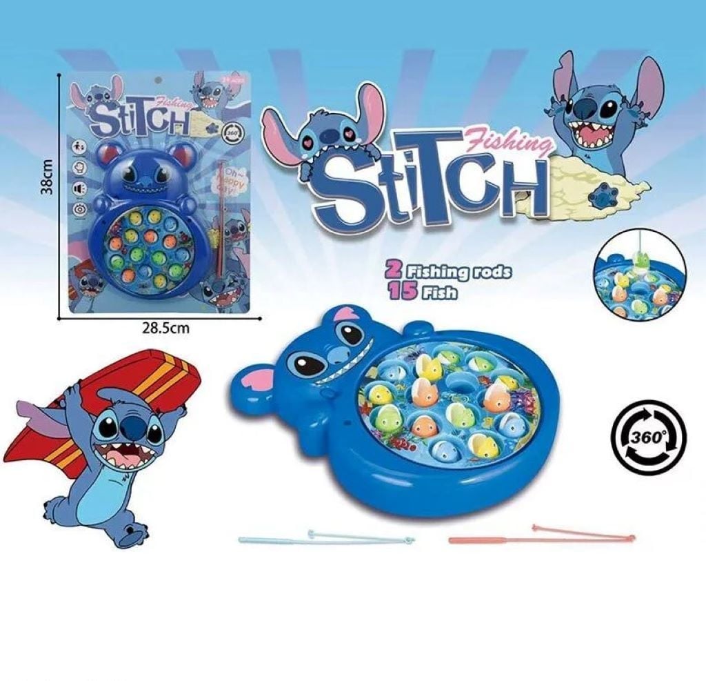 Риболовля Stich платформа обертається рибки підіймаються опускаються відкривають роти 2 вудочки на планшеті 777-14 Китай