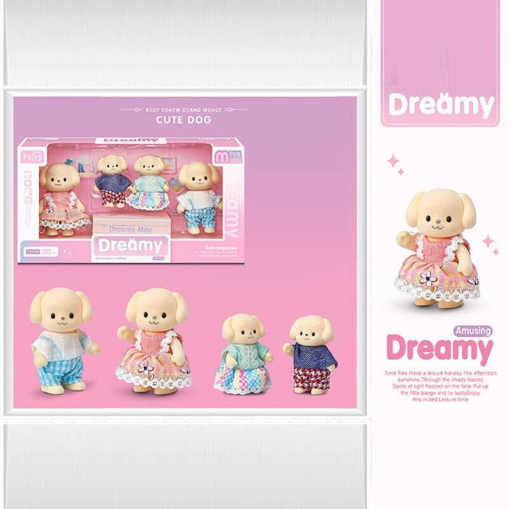 Флоксова тварина 4шт Dreamy рухомі частини тіла одяг у коробці 23*12*7см 6699A-8 Fairy