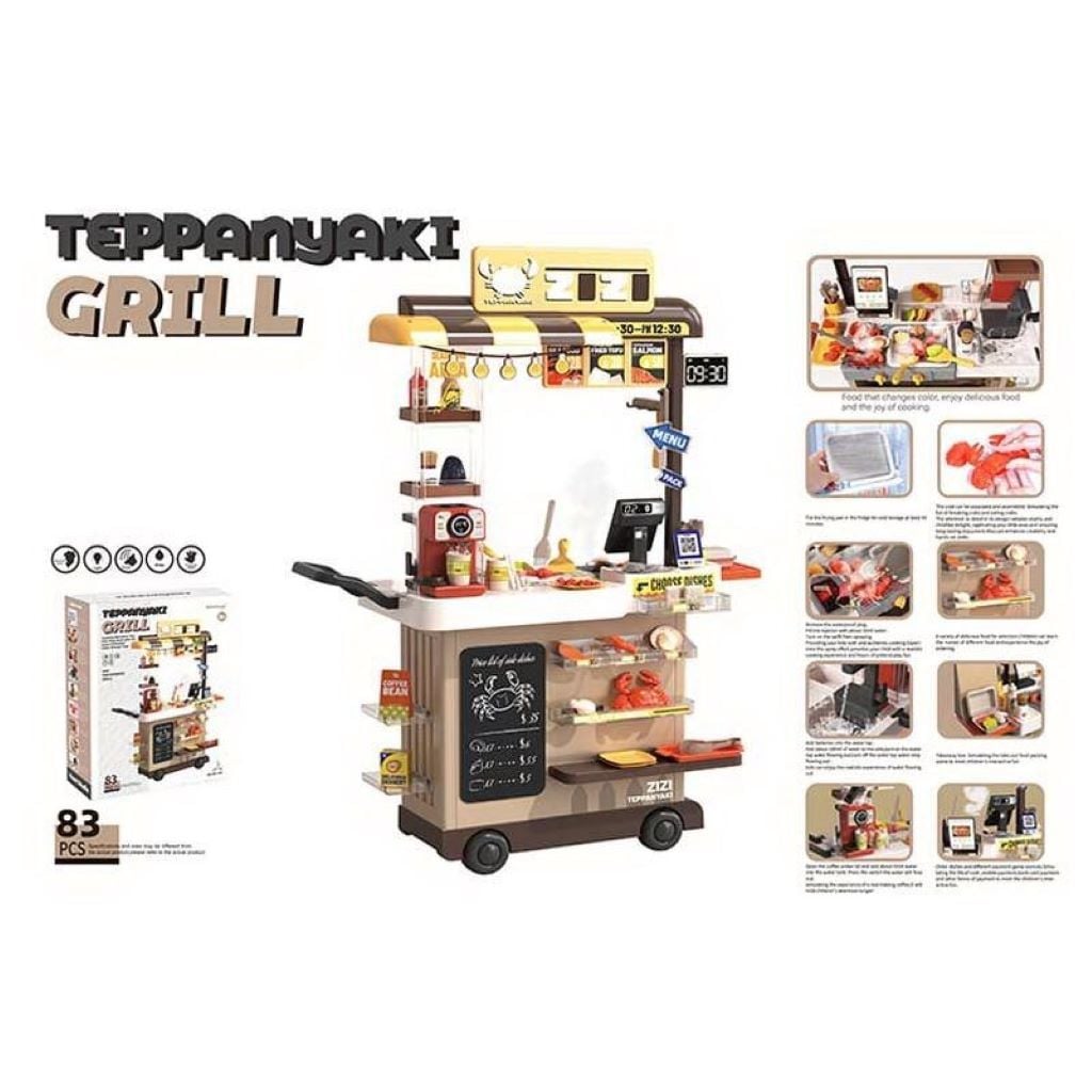 Магазин супермаркет 83ел 102см продукти каса сканер на бат звук світло коробка 57*44*47см 889-285 Китай