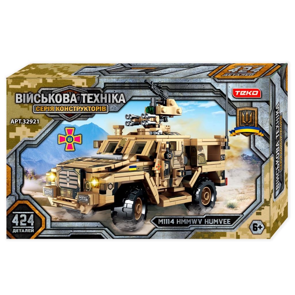 Конструктор 414дет військова техніка M1114 HMMWV HUMVEE коробка 42*26*7см 32921 Teko