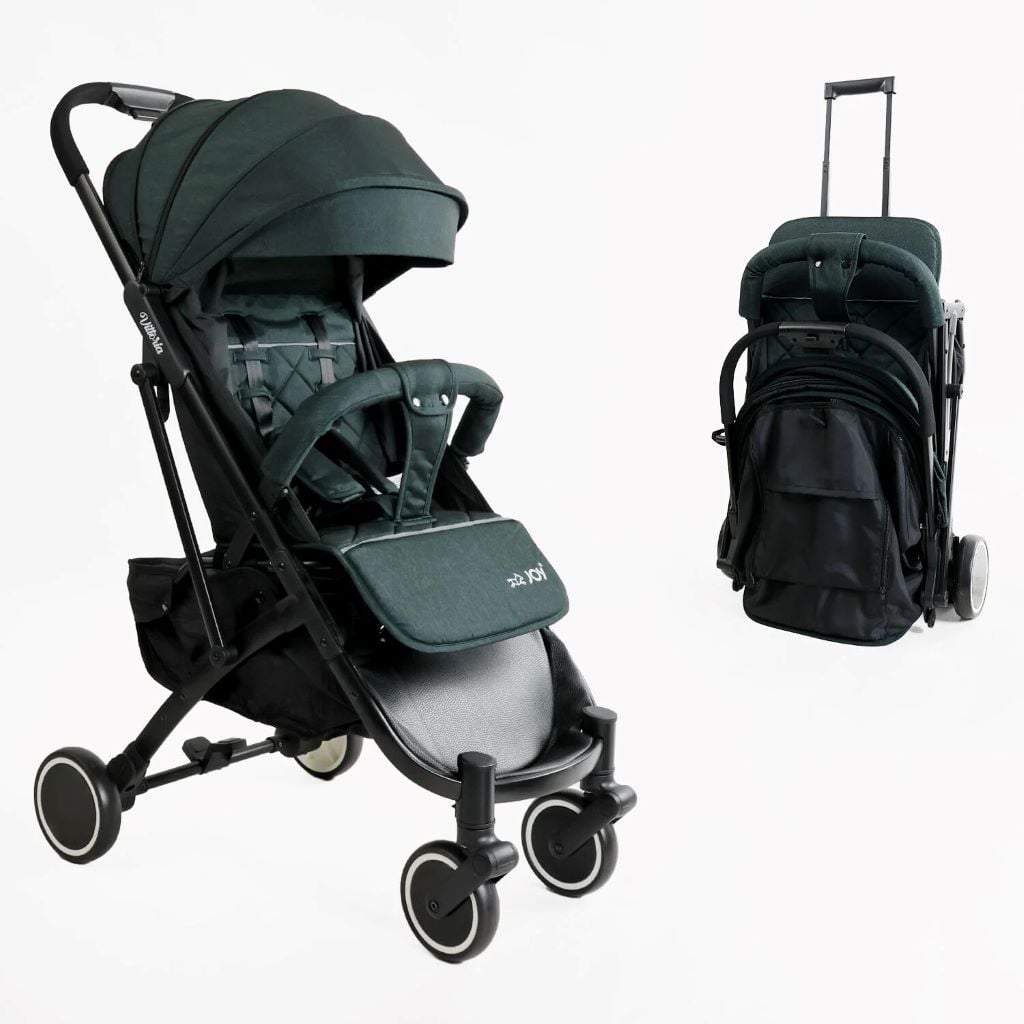 Візочок дитячий прогулянковий Vittoria футкавер рама алюмінієва підсклянник телескопічна ручка сіра 30883 Joy