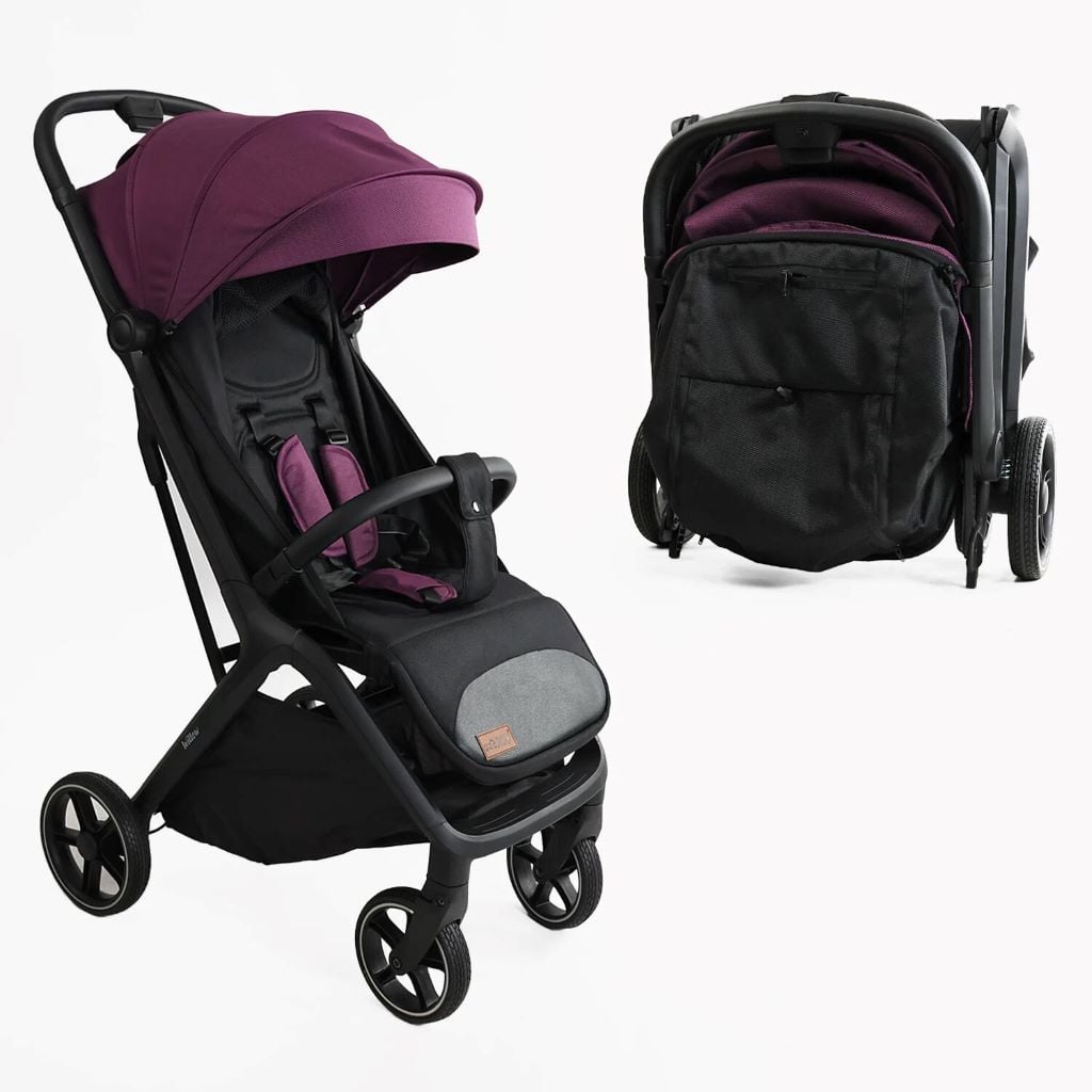 Візочок дитячий прогулянковий Willow футкавер рама  алюмінієва підсклянник телескопічна ручка чорний WL-65316 Joy