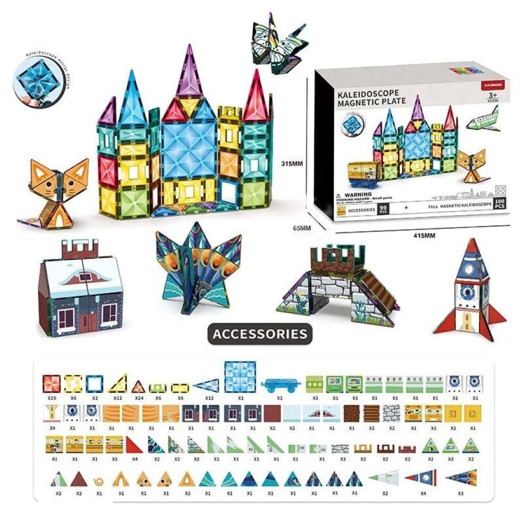 Конструктор магнітний 99дет Школа наліпки у коробці 42*32*7см X5306 Китай