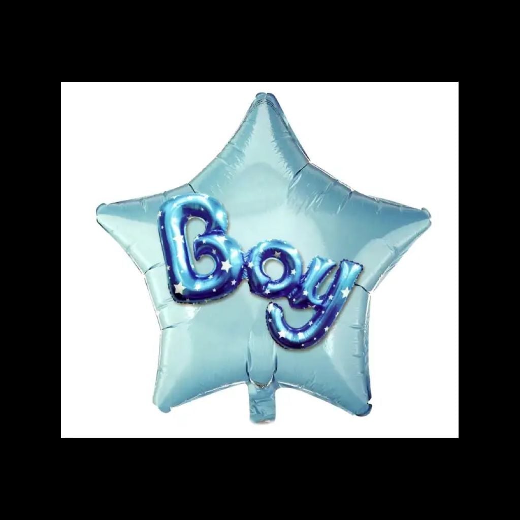 Куля фольга зірка BOY блакитна 14770-7-16-1 Mcolour Balloon