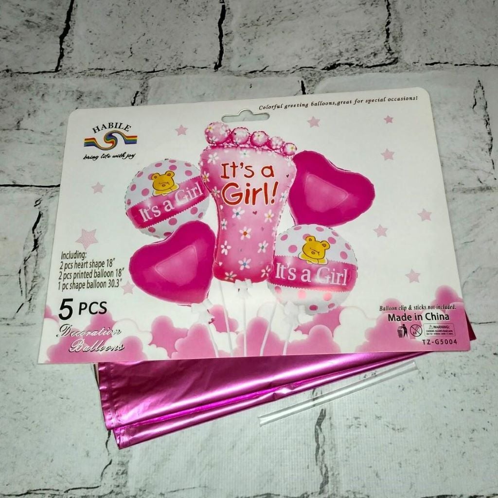 Кульки фольга 5шт набір It`s a Girl 71937 Китай