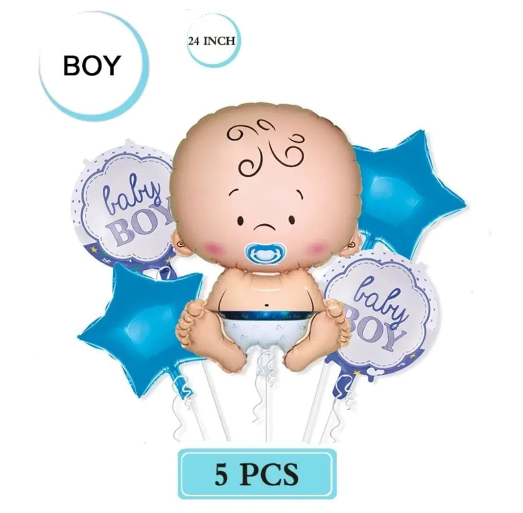 Кульки фольга 5шт набір Baby Boy 71937б Китай