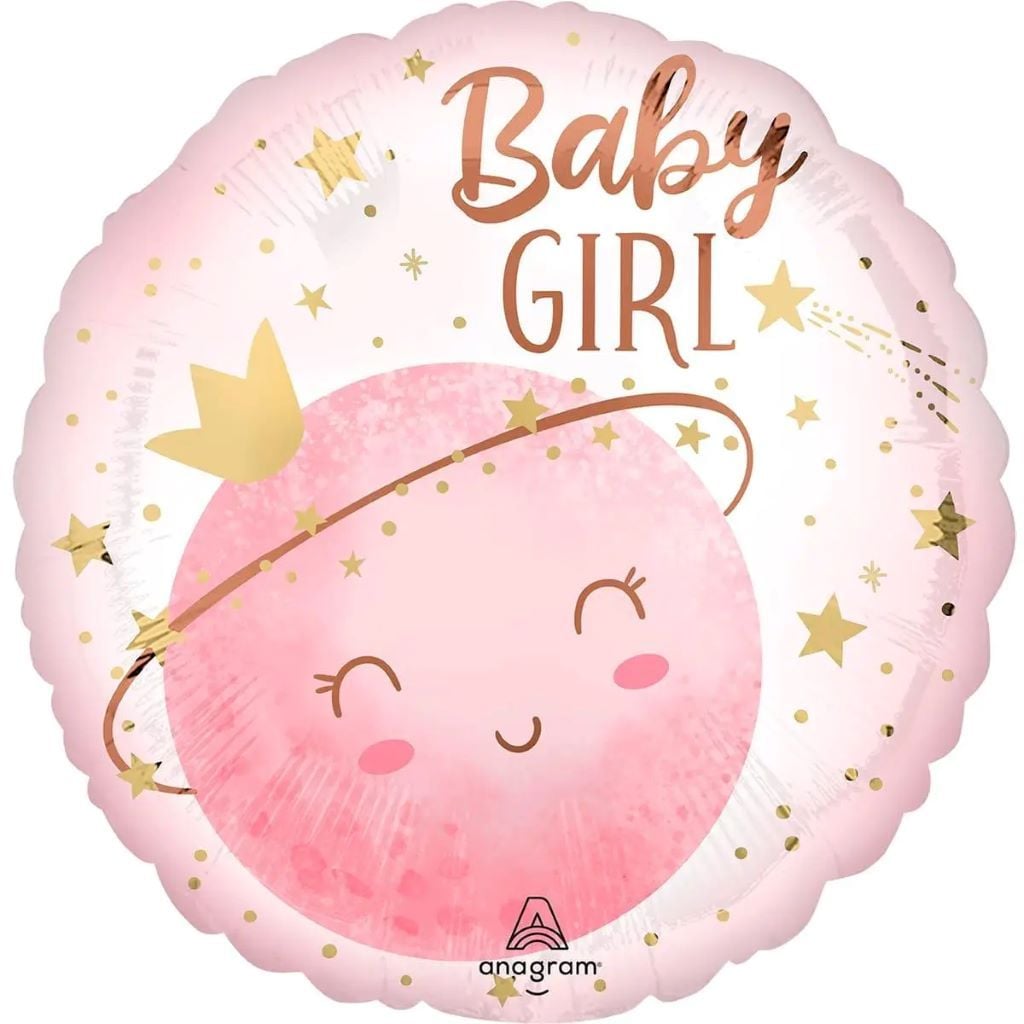 Кулька фольга 18" коло Baby Girl рожевий в пакеті 3202-3551-21870 Anagram