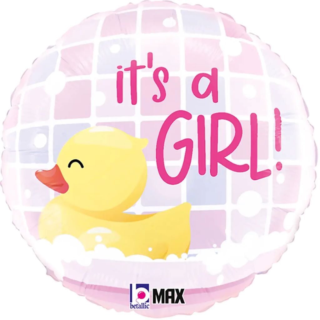 Кулька фольга 18" коло It`s a Girl рожева в пакеті 3202-3438-19321 Італія