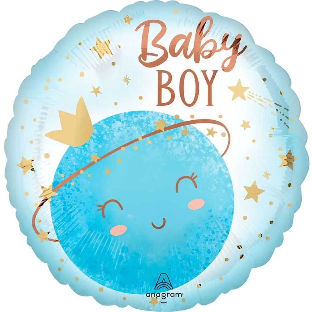 Кулька фольга 18" коло Baby BOY блакитне в пакеті 3202-3550-21869 Anagram