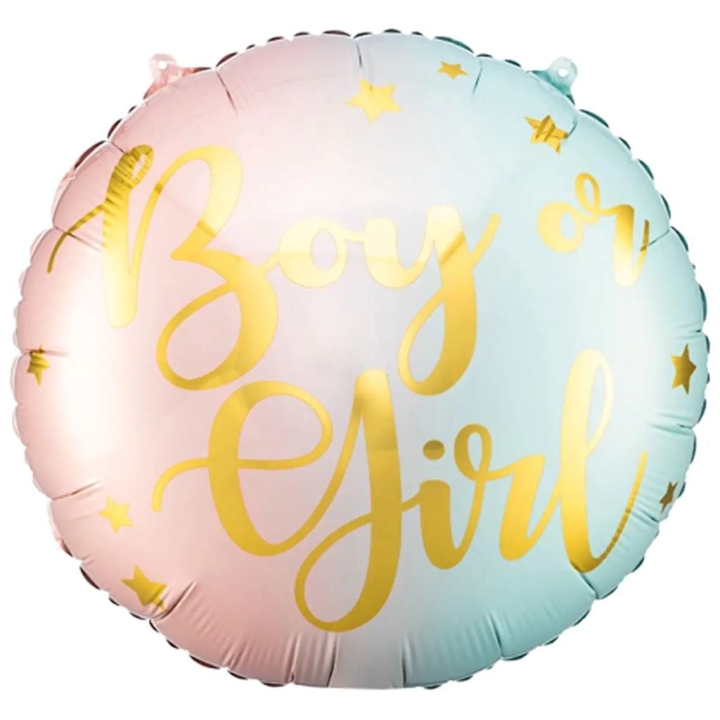 Кулька фольга 18" коло Boy a Girl рожева блакитна  в пакеті FB83-01642 Італія
