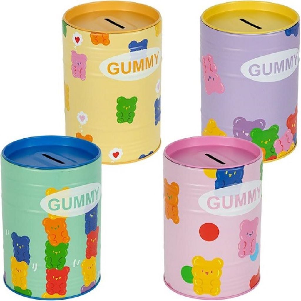 Копілка GUMMY металева 12*9см мікс кольорів 9939 Китай