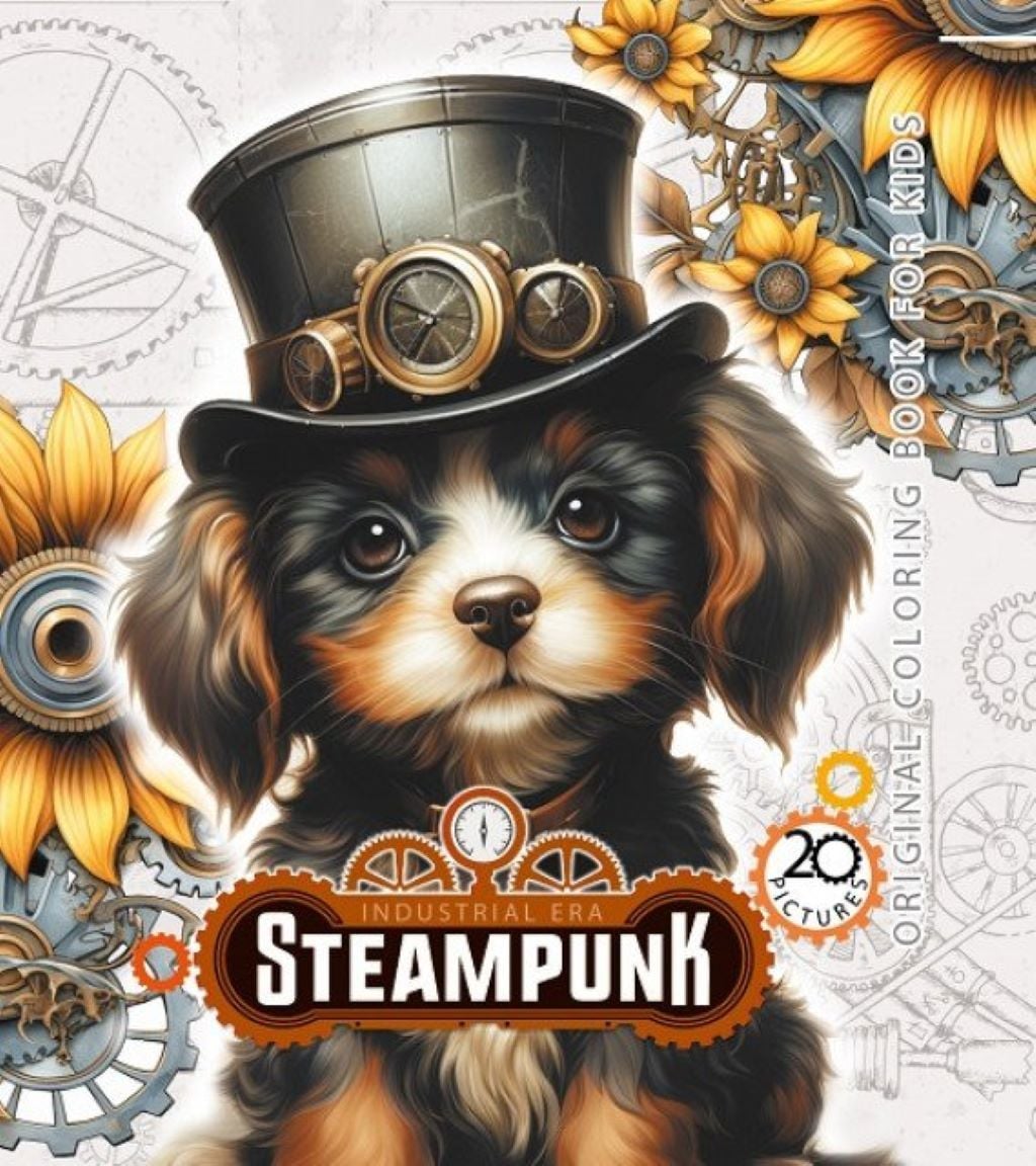 Розмальовка антистрес 16*16см 24арк Steampunk 9133-23385 Фреш
