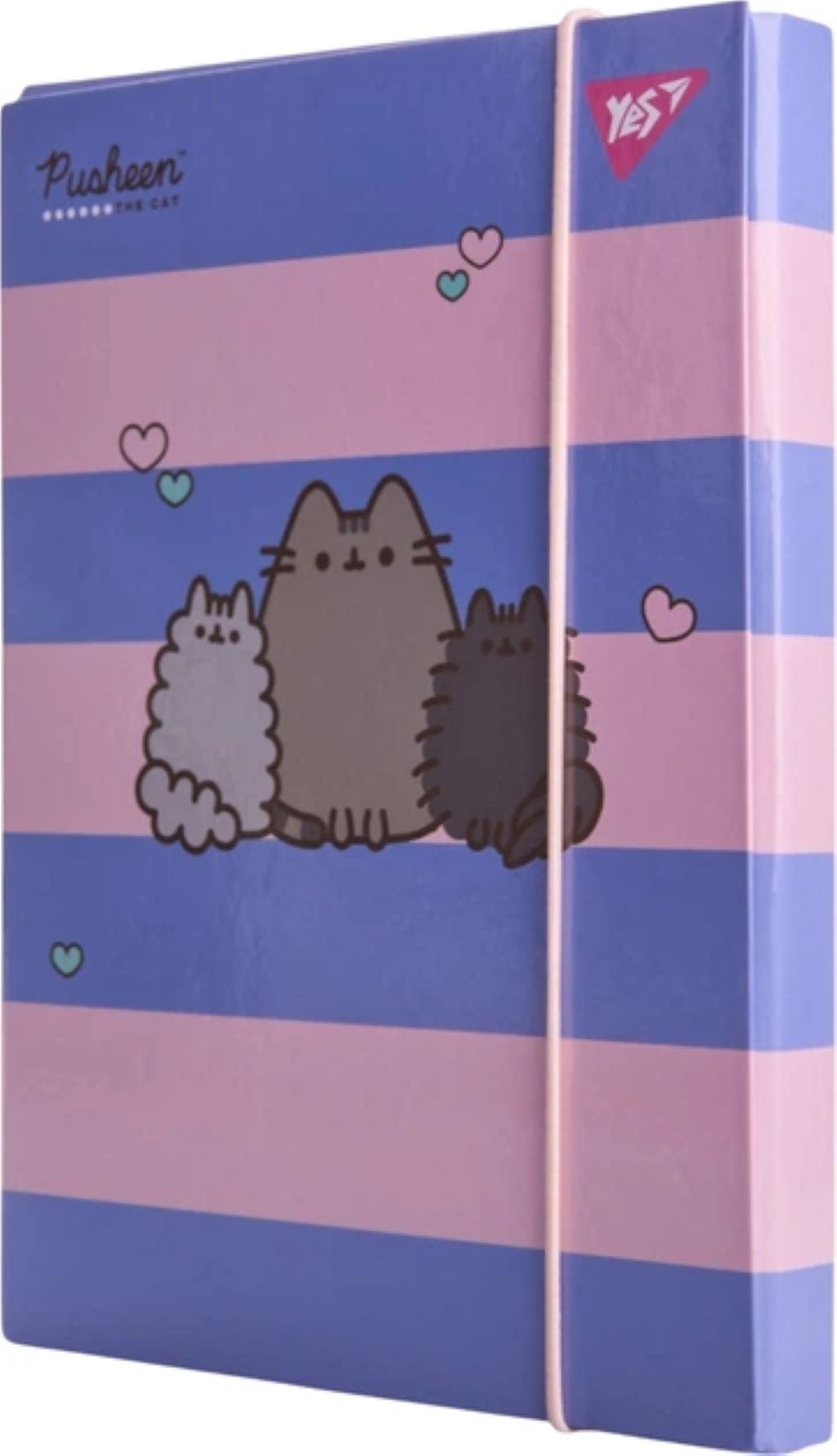 Папка для зошитів В5  з твердого картону  на гумці Pusheen 500245 Yes
