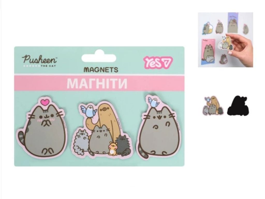 Магніти набір 3шт Pusheen папір  в пакеті 708545 Yes
