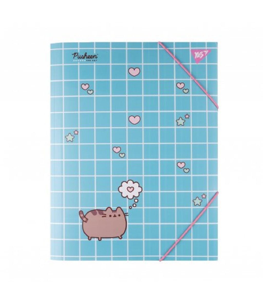 Папка А4 для зошитів на гумці Pusheen пластикова 32*24см 492215 Yes