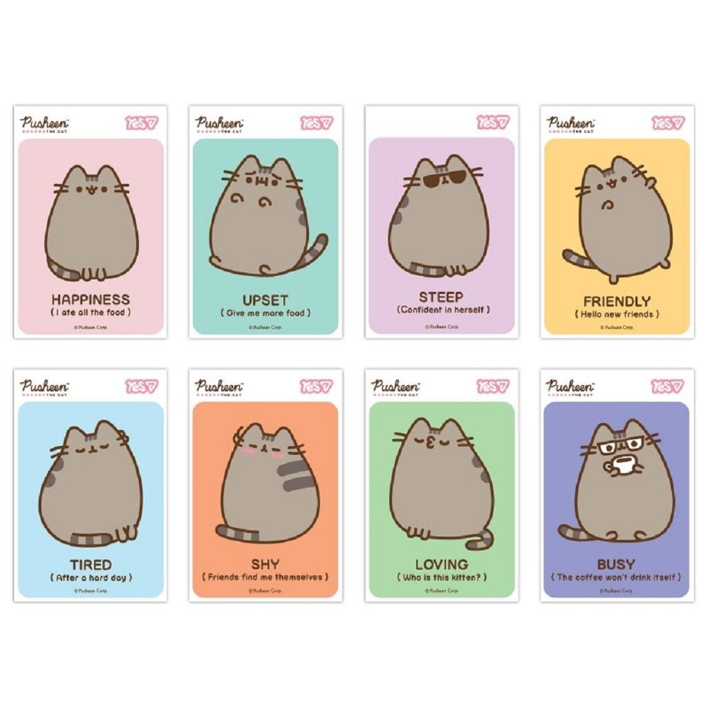 Блокнот А7 Pusheen 45арк клітинка  клей 10*7см   152570 Yes