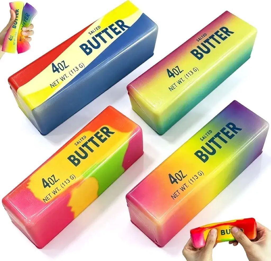 Антистресс сквіш Butter масло вершкове радужне 13см у пакеті PL-288 Китай