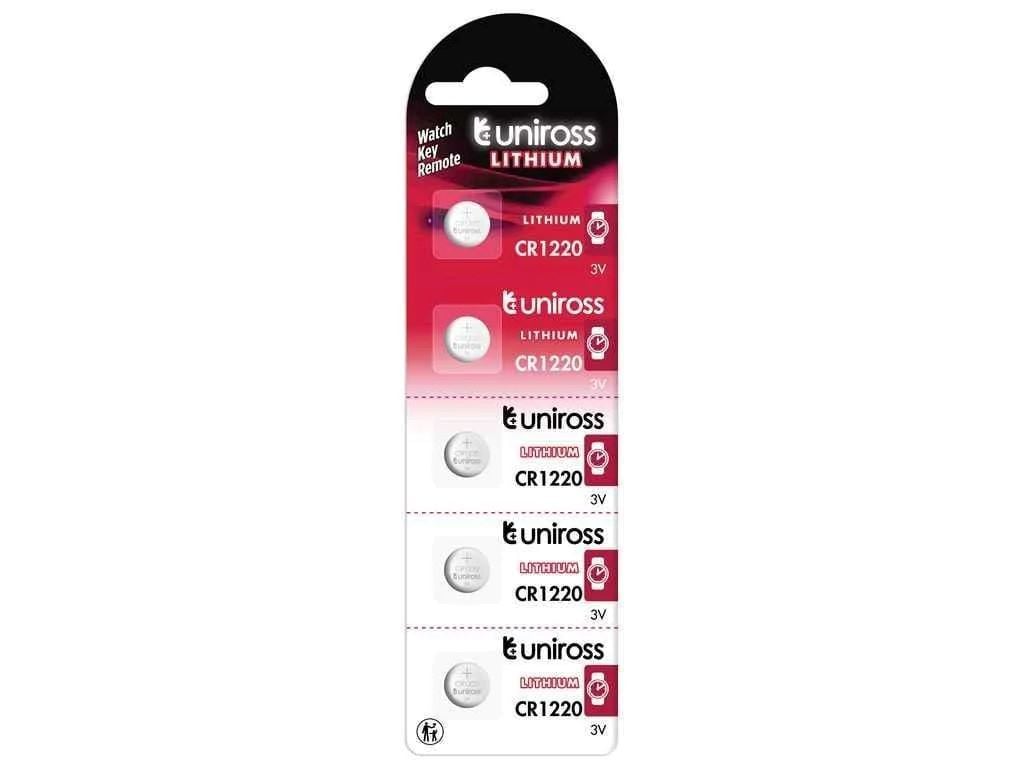 Батарейка таблетка 1220 1шт Lithium Battery 3V CR1220 Uniross