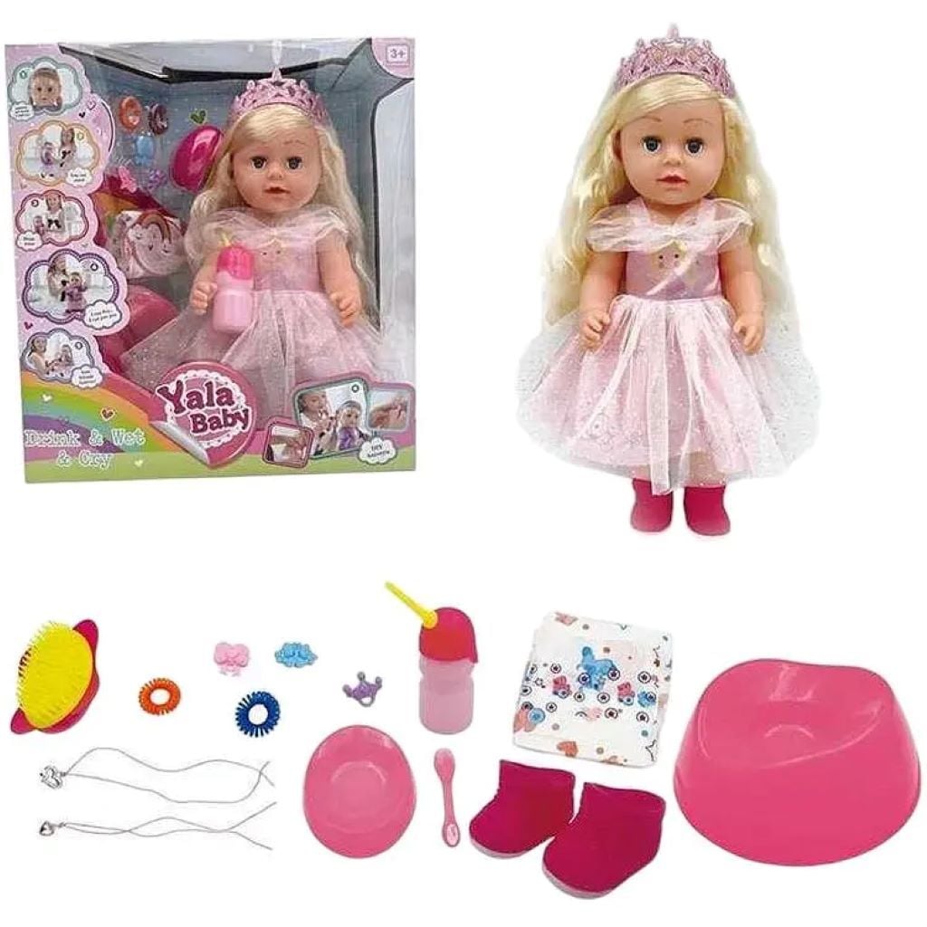 Пупс Yale Baby 45см вініл 11аксесуарів пье пісяе у коробці 34*37*19см BLS024K Китай