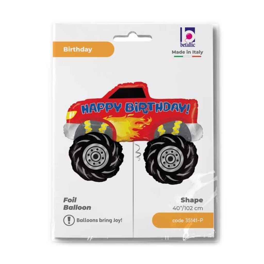 Кулька фольга фігура Monster Truck Birthday 96*82см 13034 Італія