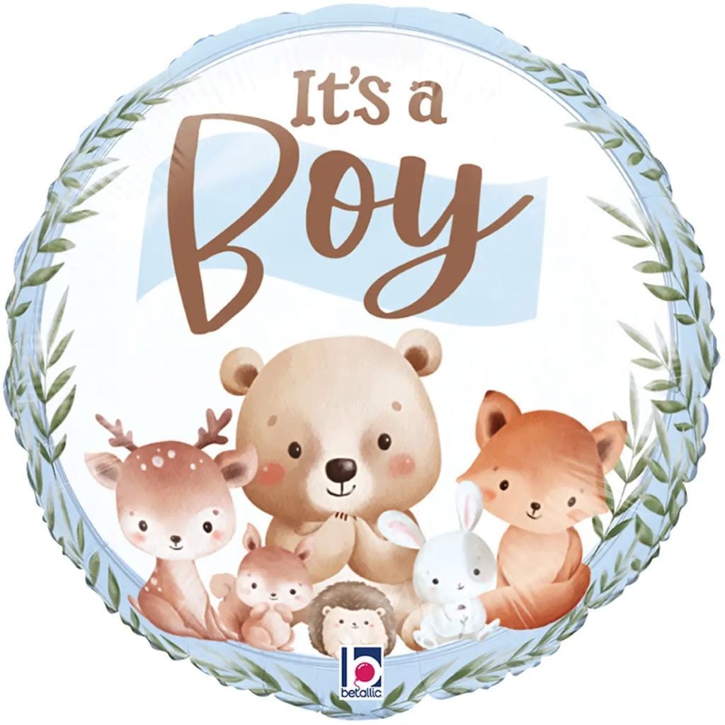 Кулька фольга 18" коло It`s Boy лісові друзі 3202-3596-23126 Італія
