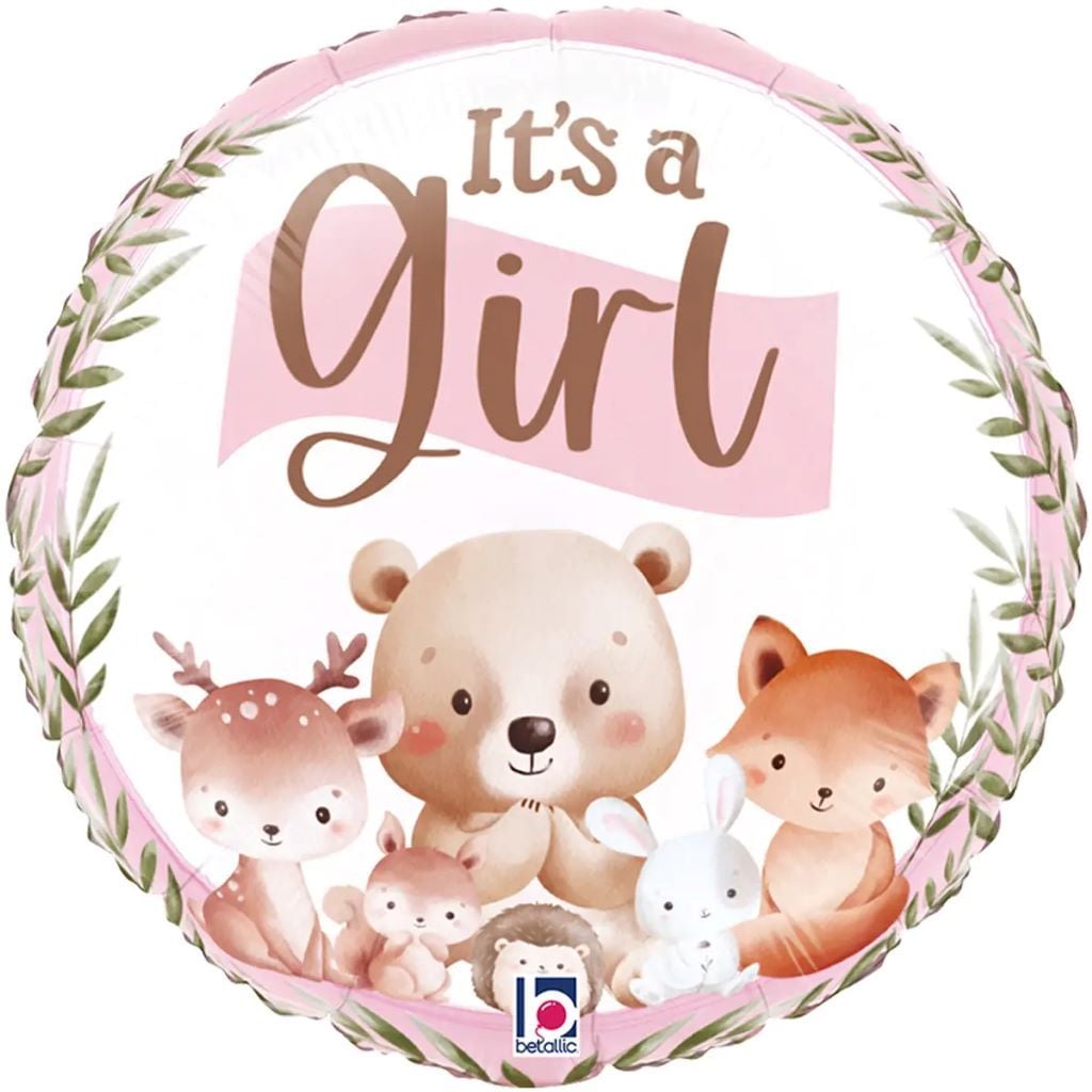 Кулька фольга 18" коло It`s a Girl рожевий в пакеті 3202-3595-21870 Італія