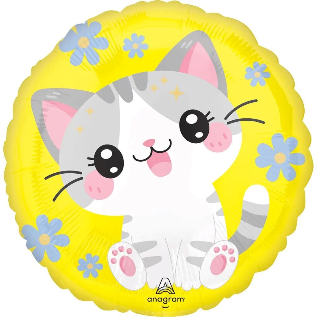 Кулька фольга 18" коло Кішечка в пакеті 3202-3445-20751 Anagram