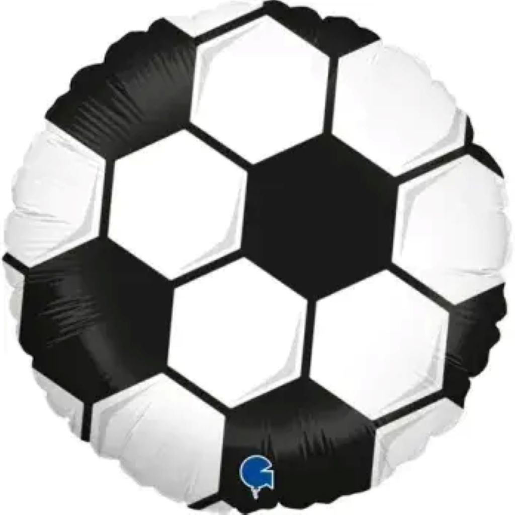 Кулька фольга 18" коло Футбольний м*яч чорно білий в пакеті 3202-2991-18470 Італія
