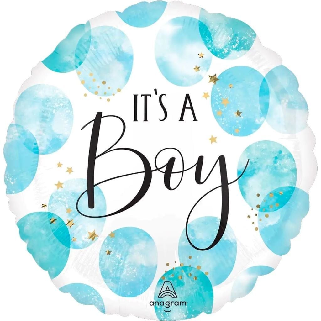 Кулька фольга 18" коло It`s a Boy блакитний в пакеті 3202-3285-12763 Anagram