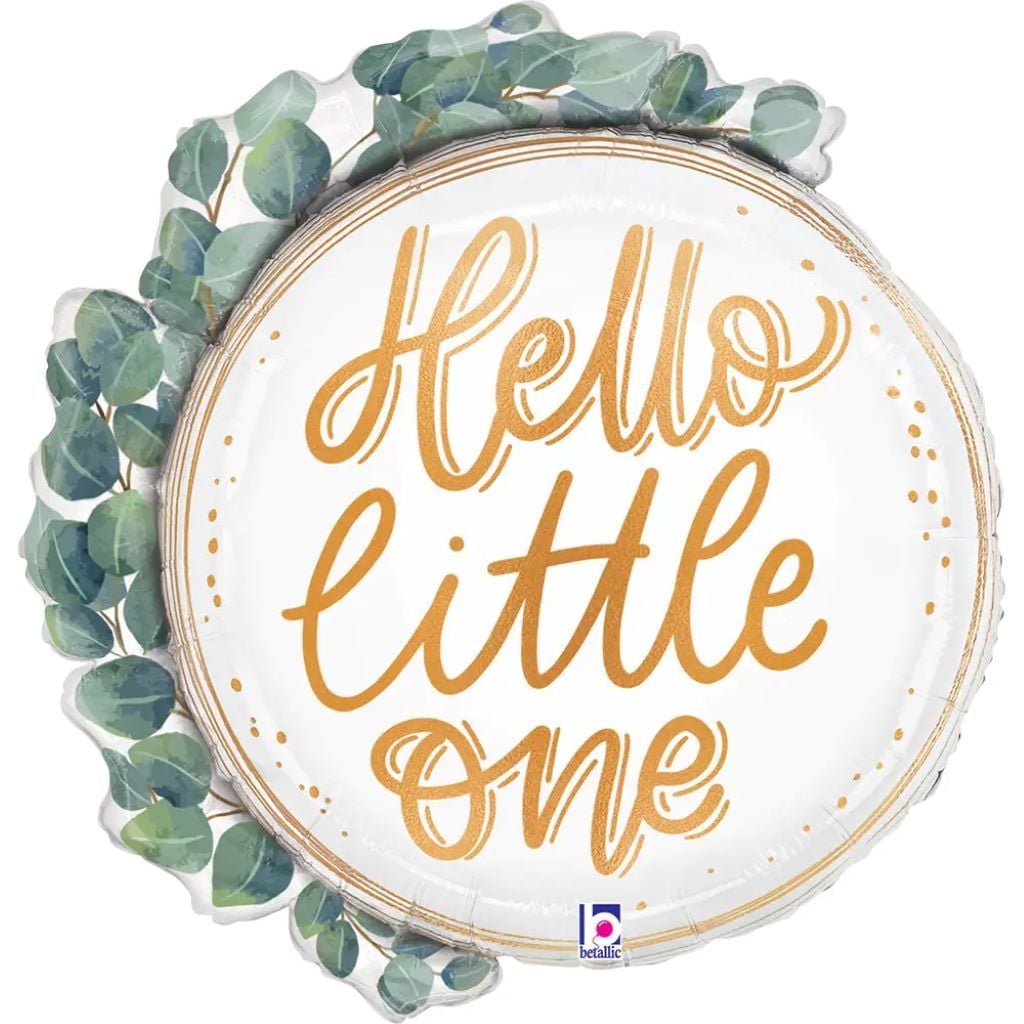 Кулька фольга 26" коло Hello little one біла в пакеті 253787-P-15468 Італія