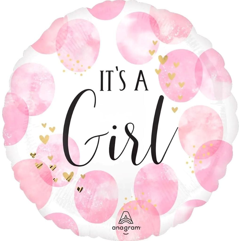 Кулька фольга 18" коло It`s a Girl рожева в пакеті 3202-3284-12762 Anagram