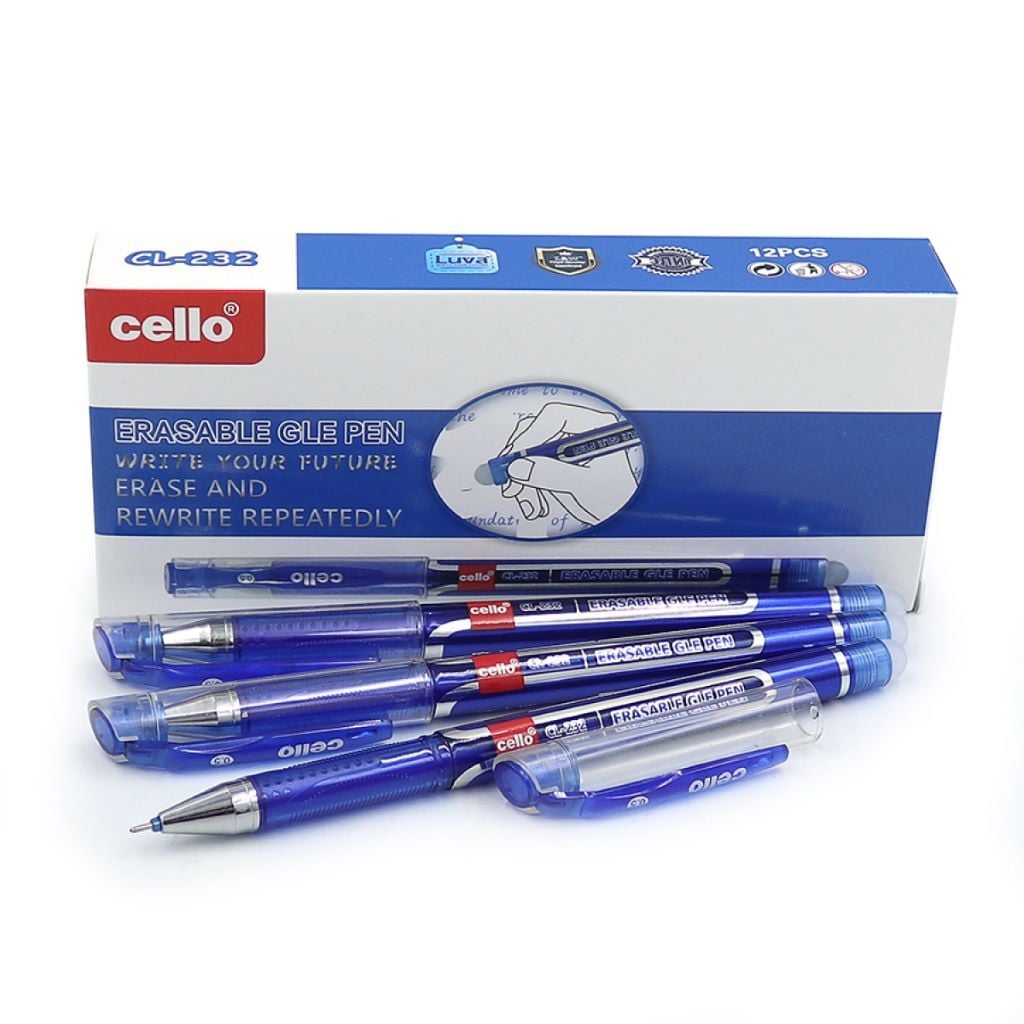 Ручка 0,5мм пиши стирай Erasable Gle Pen синя CL-232 Cello