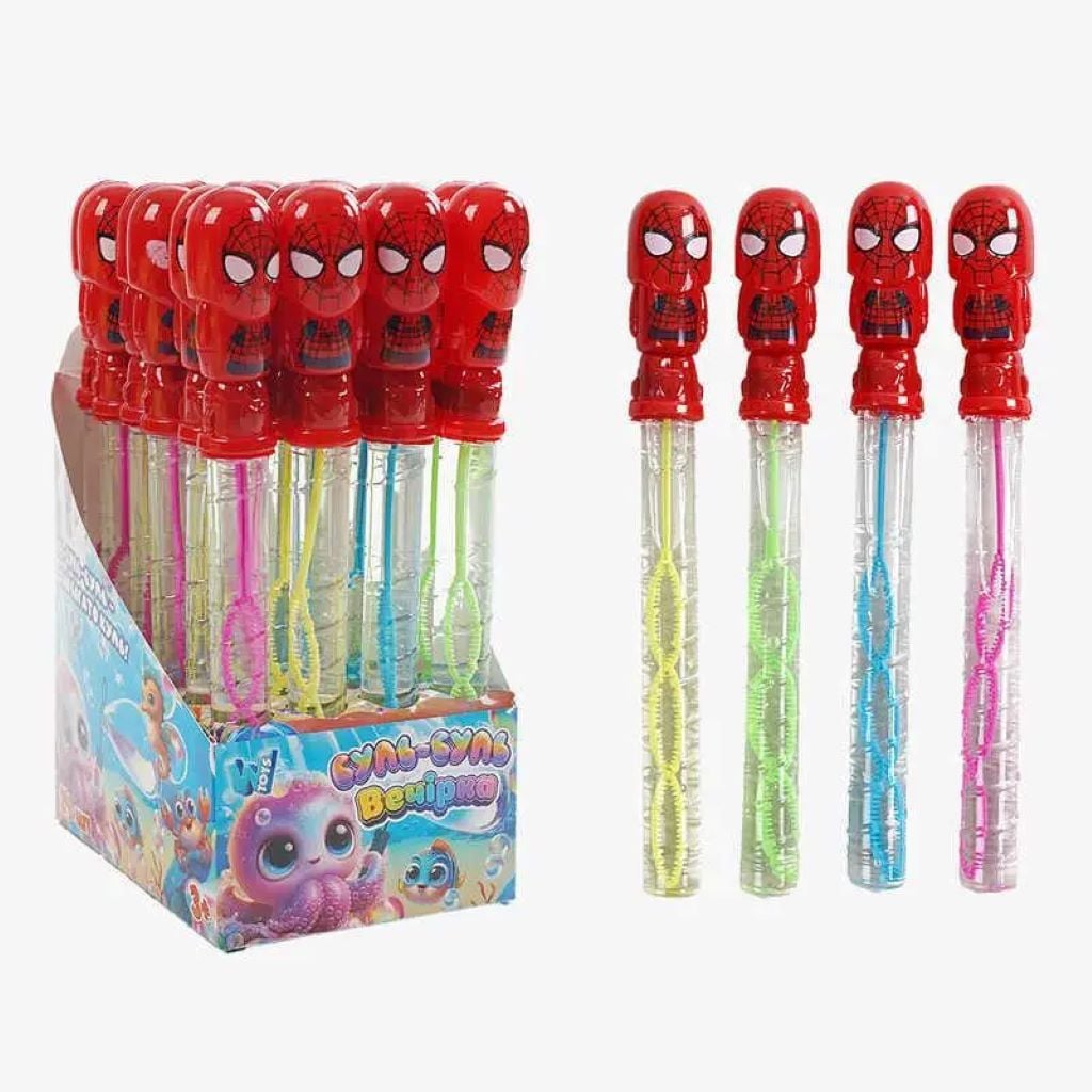 Мильні бульбашки палка Людина Павук 25см TC-43605 W Toys