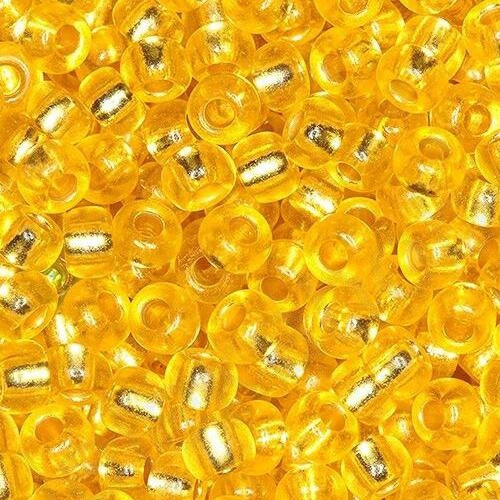 Бісер чешський 5гр золотий прозорий Б08286 preciosa