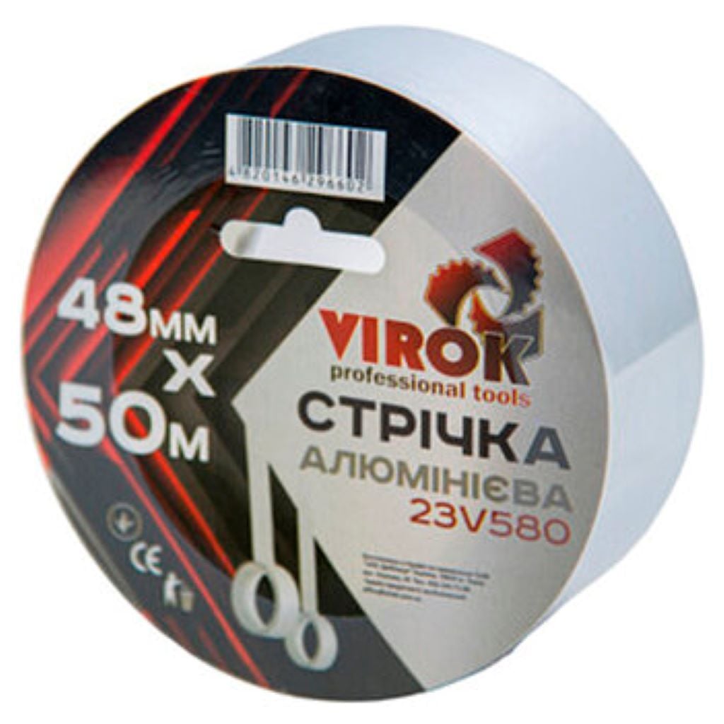 Скотч 48мм*50м 40мкм алюмінієвий 23V580 Virok