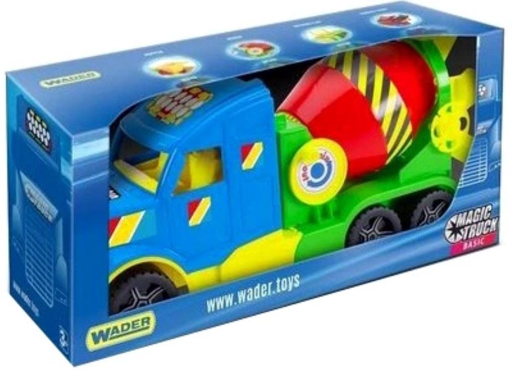 Машина Magic Truck Basik бетонозмішувач пластик у коробці 36341 wader