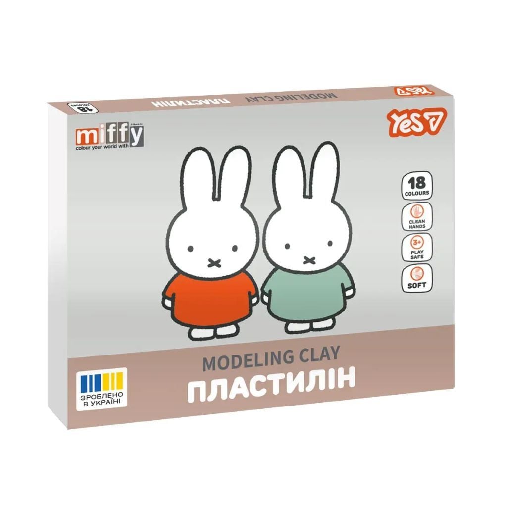 Пластилін 18 кольорів 360гр  в коробці 24*18*5*1,5 540721 Yes