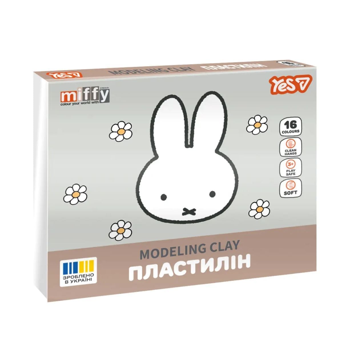 Пластилін 16 кольорів 320гр  в коробці 24*18*5*1,5 540720 Yes