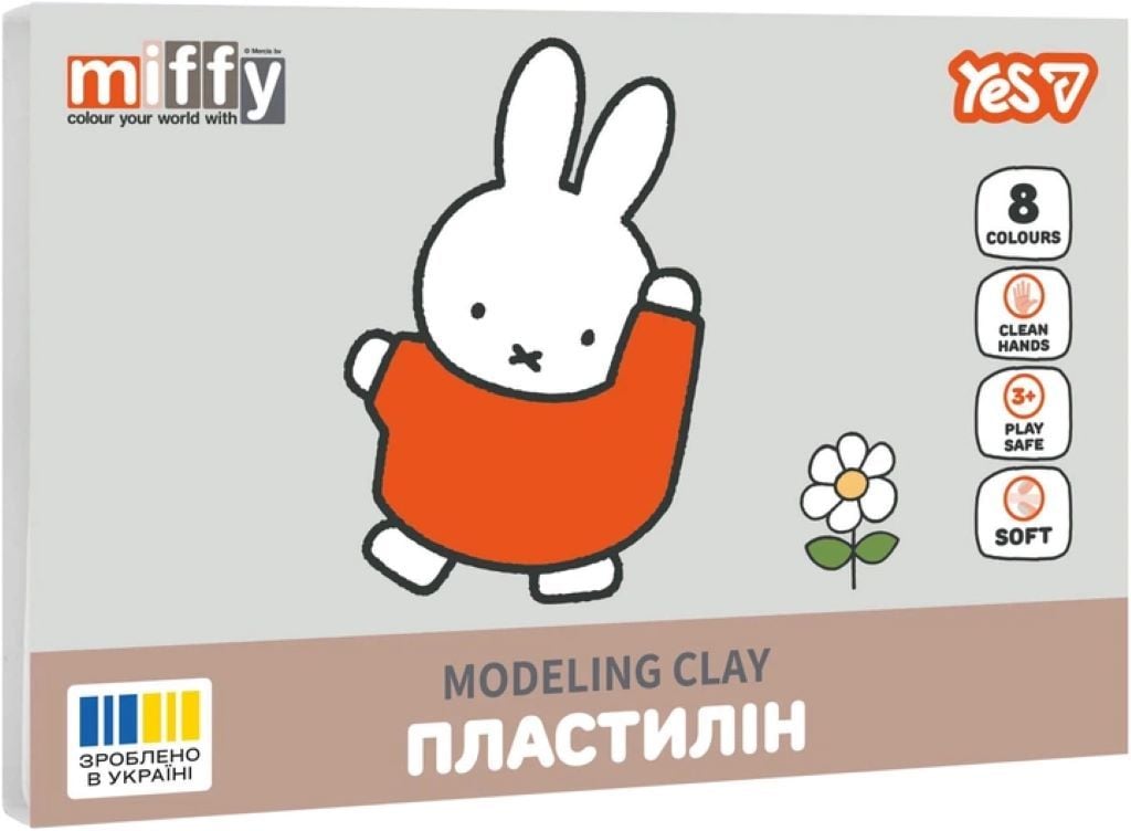 Пластилін 8 кольорів 160гр в коробці 16*12*1,5см 540717 Yes