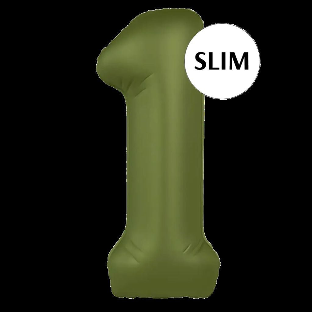 Кулька фольга цифра 1 100см Slim оливково-зелений 290379 флексметал