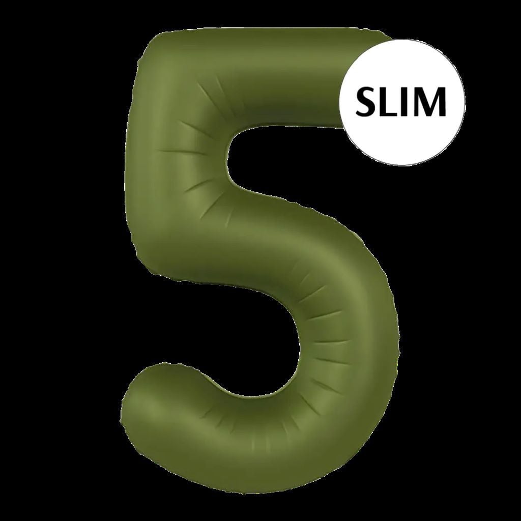 Кулька фольга цифра 5 100см Slim оливково-зелений 290416 флексметал