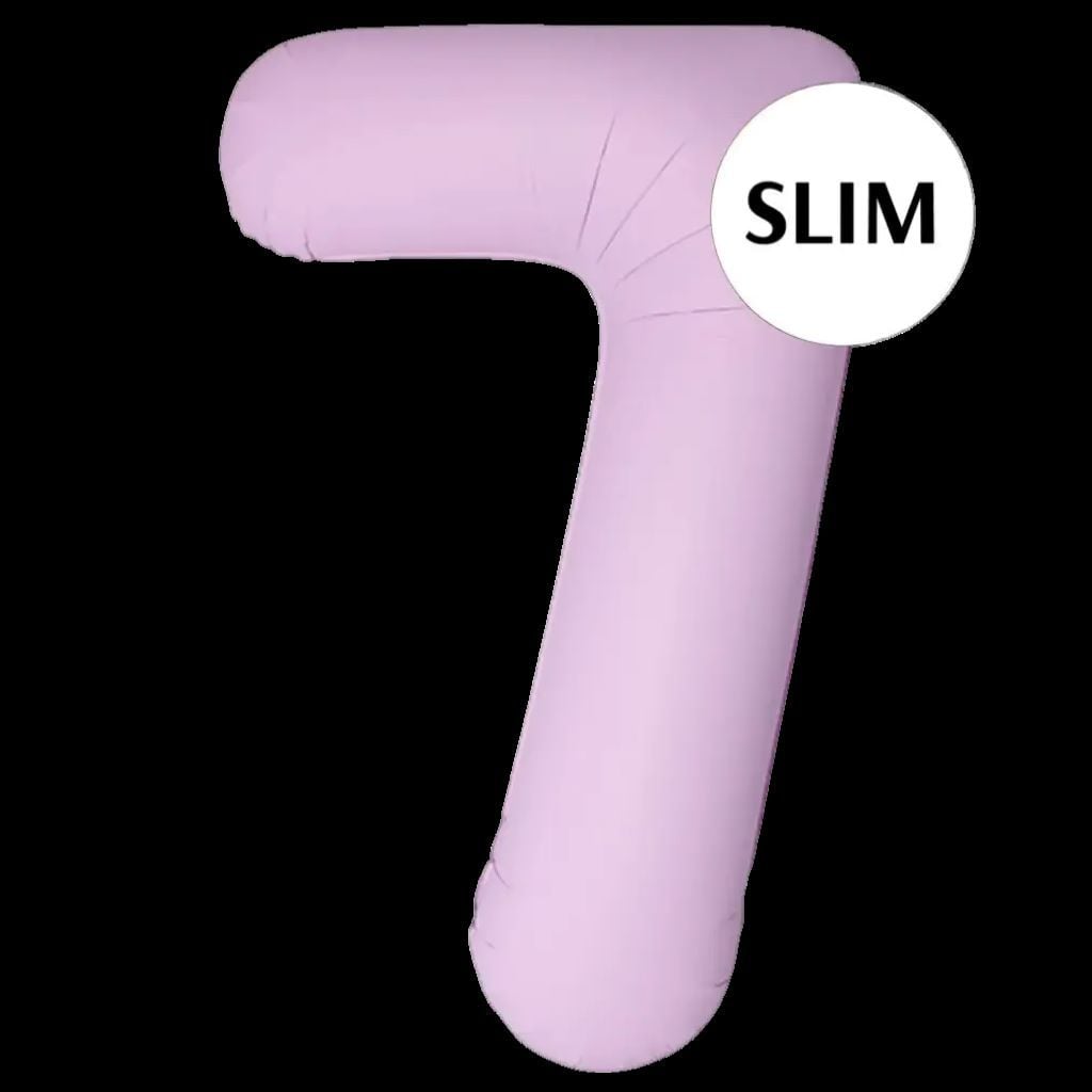 Кулька фольга цифра 7 102см Slim матово-рожевий 343969 флексметал