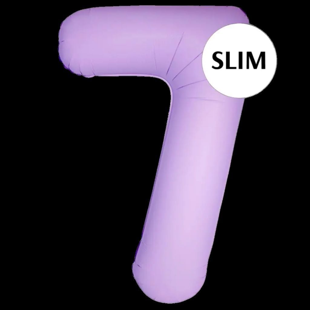 Кулька фольга цифра 7 102см Slim матовий лавандовий 343747 флексметал