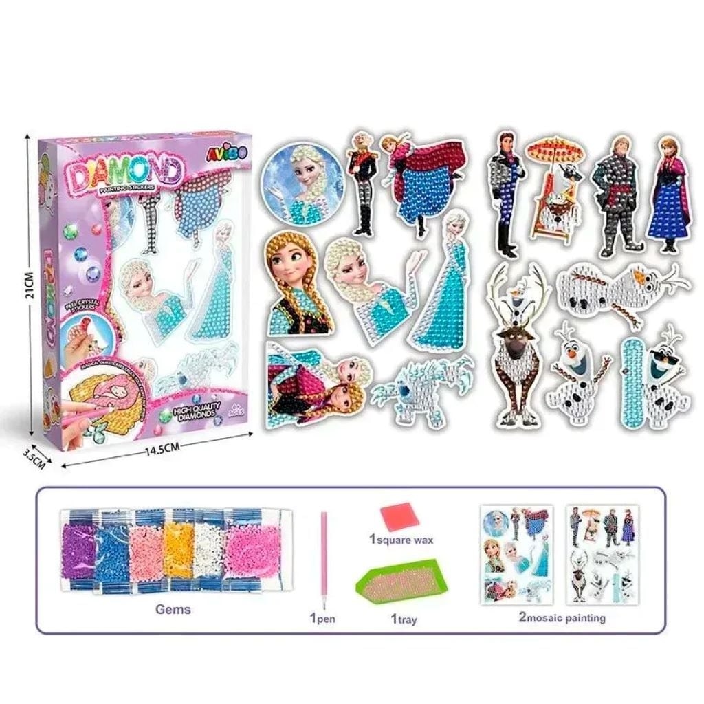 Алмазні стікери Принцеси Disney у коробці 20*15*3см A5503-27 Китай