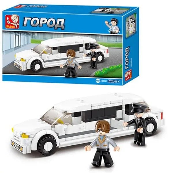 Конструктор 135 дет Лімузин  2фігурки коробка 19*14*4см M38-B0323 sluban