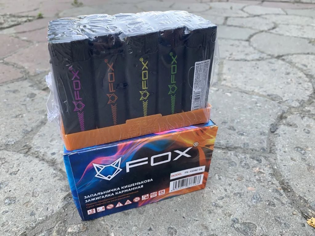 Запальничка Jet Led Fox пластик мікс кольорів Jet-809Led FOX
