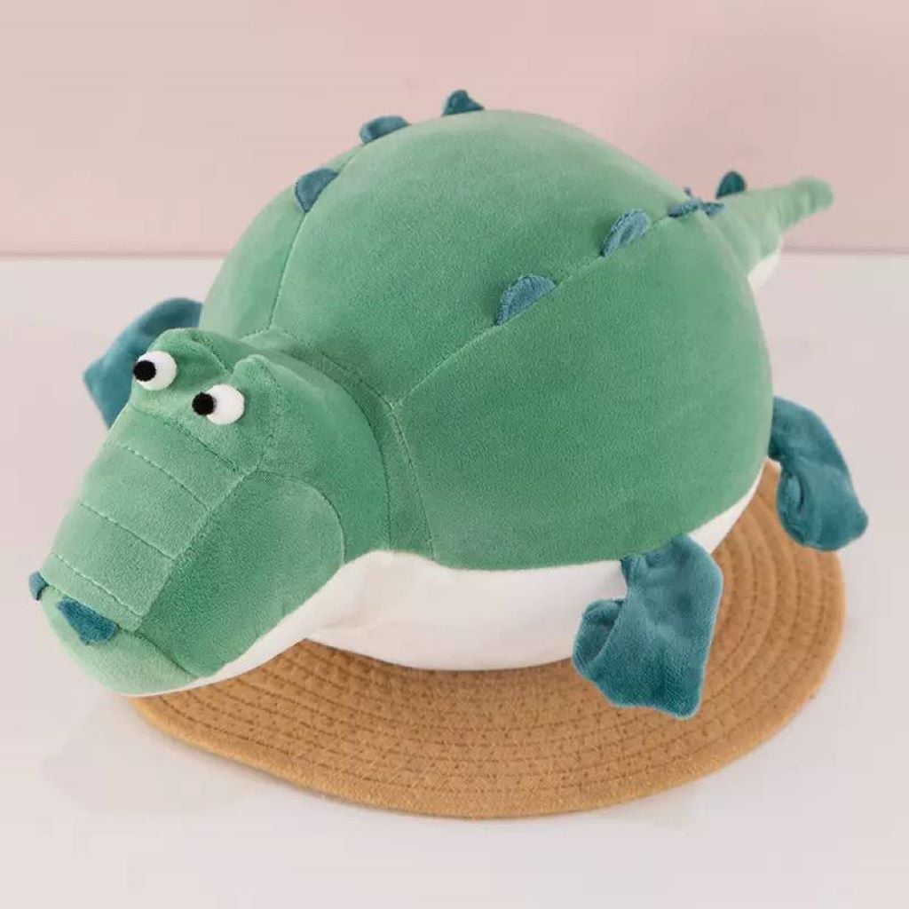 М'яка іграшка Крокодил 40см зелений з білим MZ20 Dreamtoys