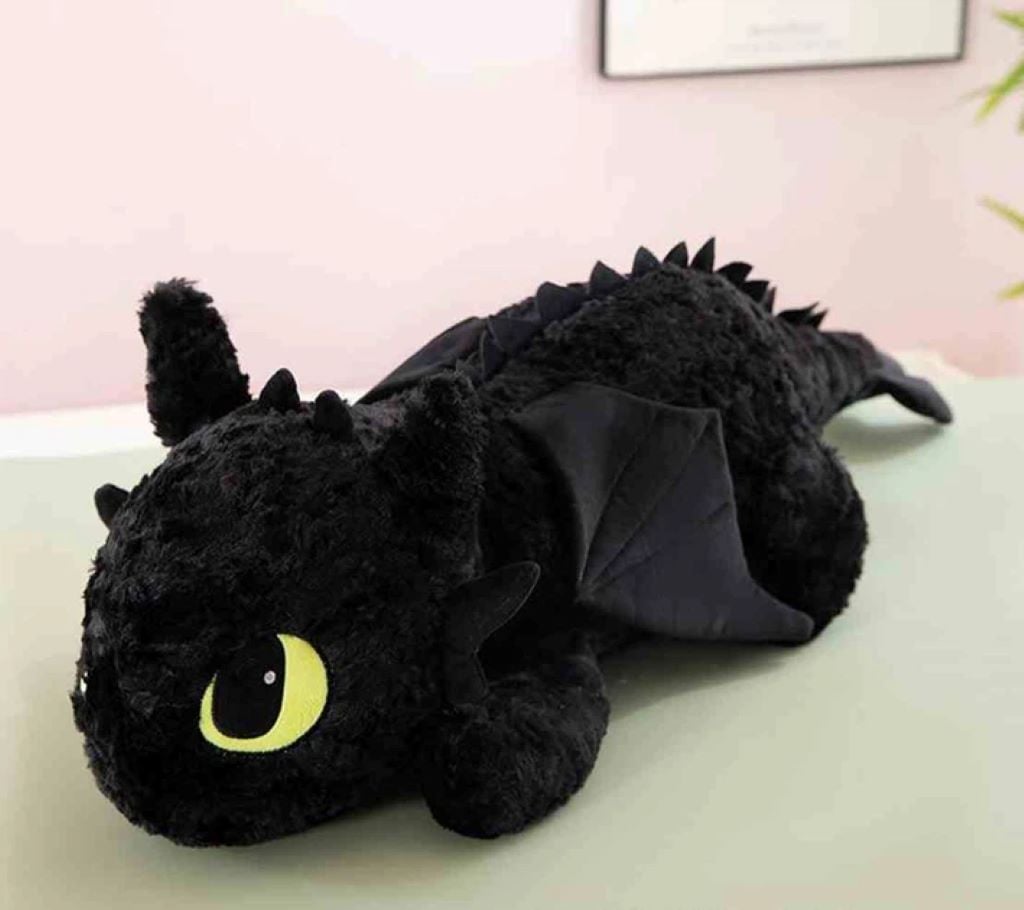 М'яка іграшка Дракон 40см Чорний каракуль Drakon7 Dreamtoys